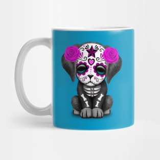 Cute Purple Day of the Dead Puppy Dog Mug